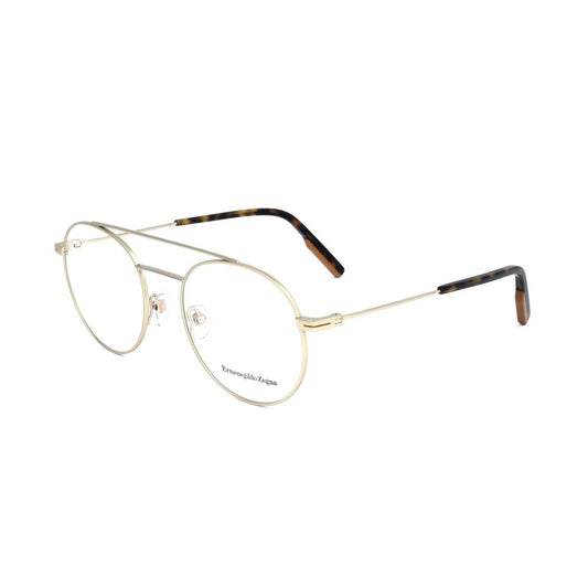 Ermenegildo Zegna Gold Metal Glasses Frames