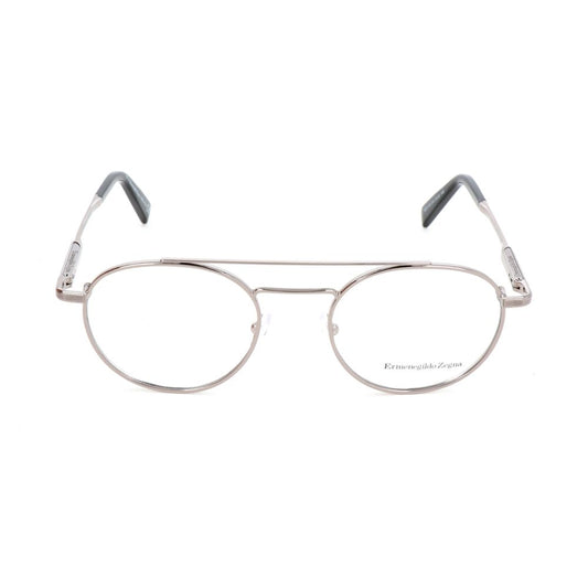 Ermenegildo Zegna Gray Metal Glasses Frames