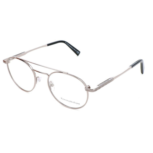 Ermenegildo Zegna Gray Metal Glasses Frames