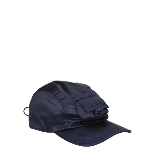 Fendi Blue Polyamide Caps Baseball Hat