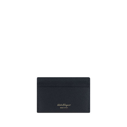 Ferragamo Black Calf Leather Bos Taurus Wallet