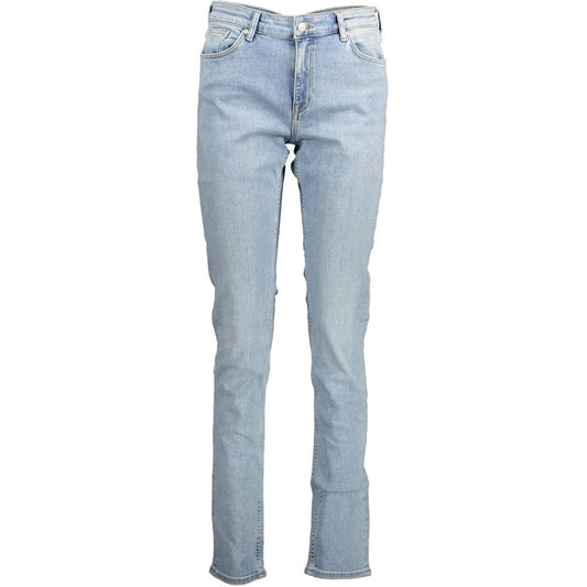Gant Light Blue Cotton Women Jeans