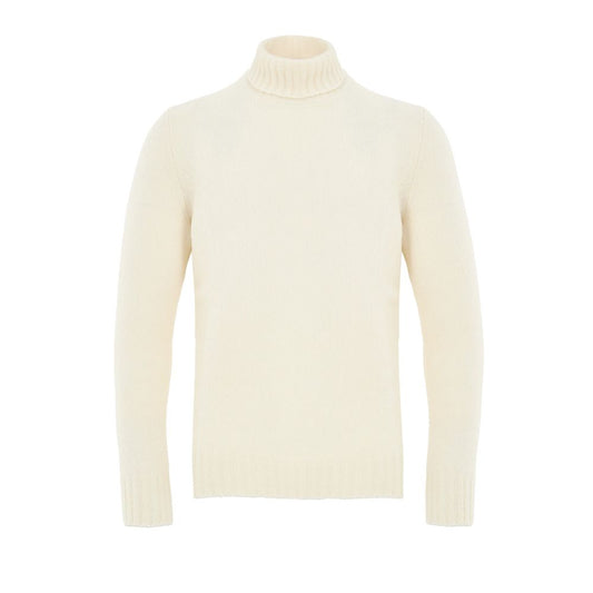 Gran Sasso White Wool Turtleneck