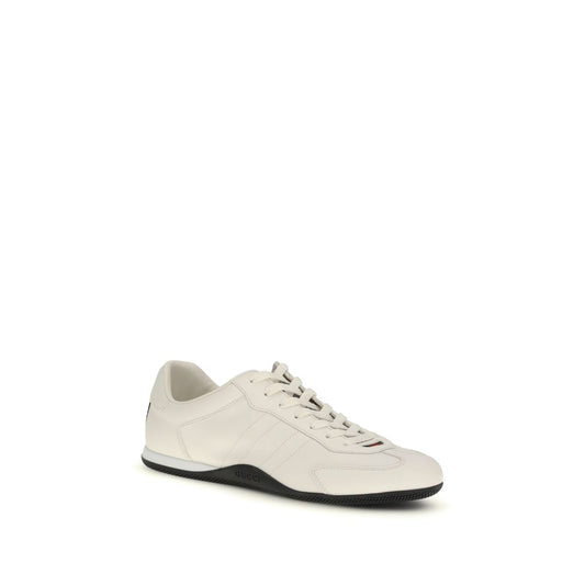 Gucci White Calf Leather Bos Taurus Low Top Sneakers