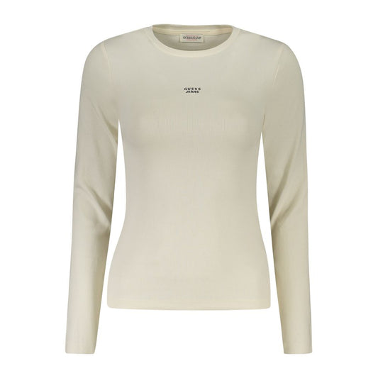 Guess Jeans White Cotton Tops & T-Shirt