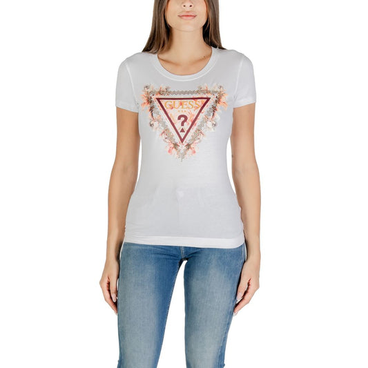 Guess White Cotton T-Shirt