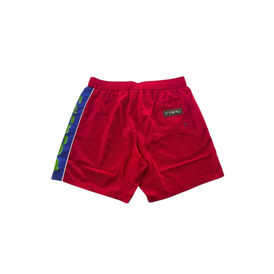 Iceberg Red Polyester Swimwear