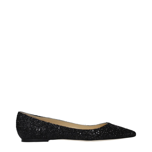 Jimmy Choo Black Plastic Ballet Flats