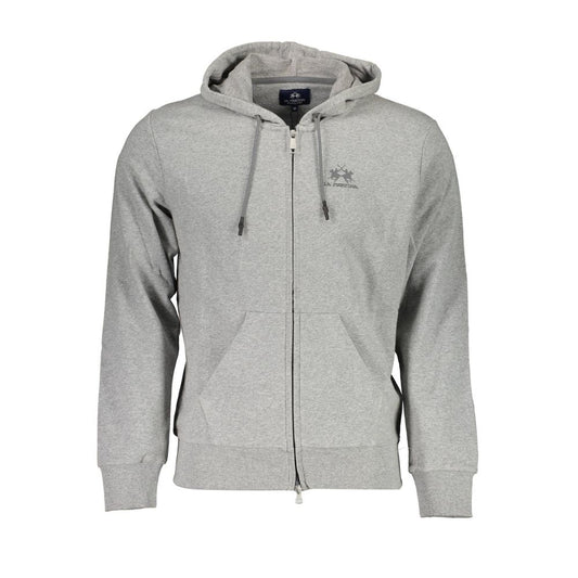 La Martina Brown Cotton Men Sweater Hoodie