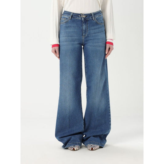 Liu Jo Blue Cotton Flared Jeans