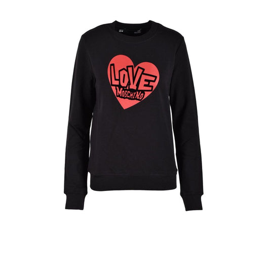 Love Moschino Black Cotton Sweatshirt