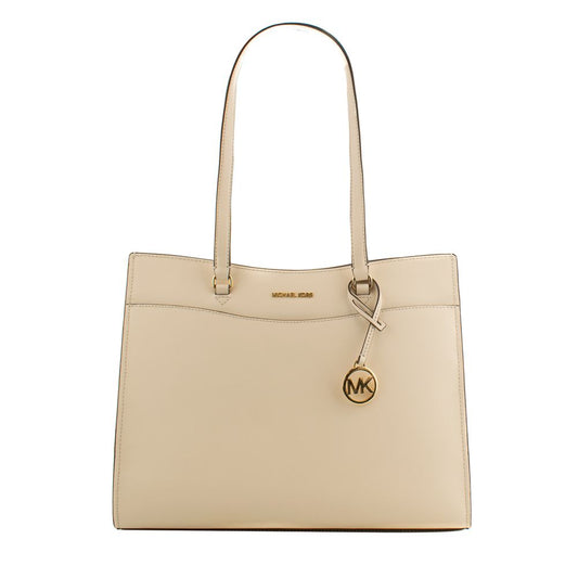 Michael Kors Beige Leather Tote Bag