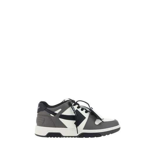 Off-White Gray Calf Leather Bos Taurus Low Top Sneakers