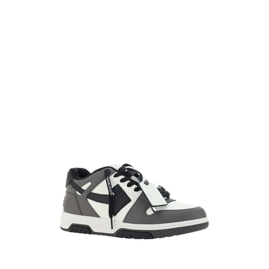 Off-White Gray Calf Leather Bos Taurus Low Top Sneakers