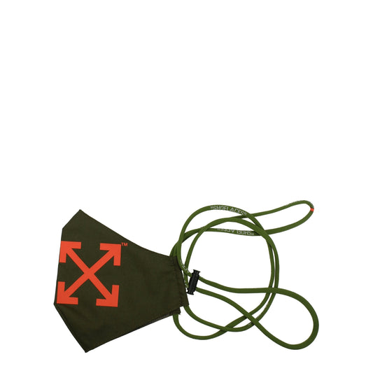 Off-White Green Polyester Facemasks