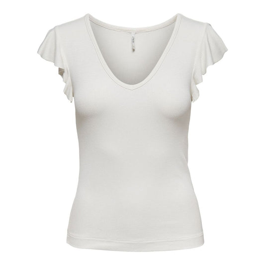 Only Cream Viscose T-Shirt