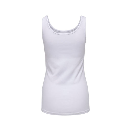 Only White Cotton Tank Top