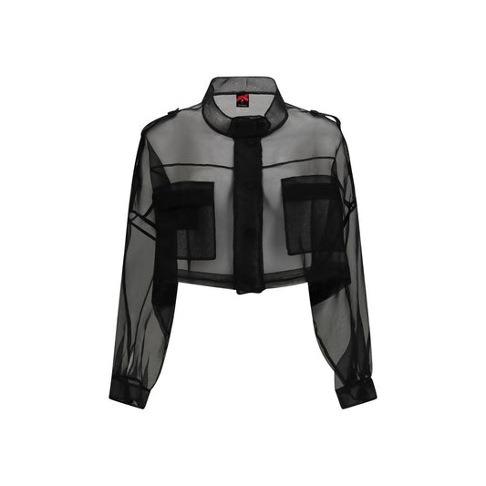 PINKO Black Silk Coat