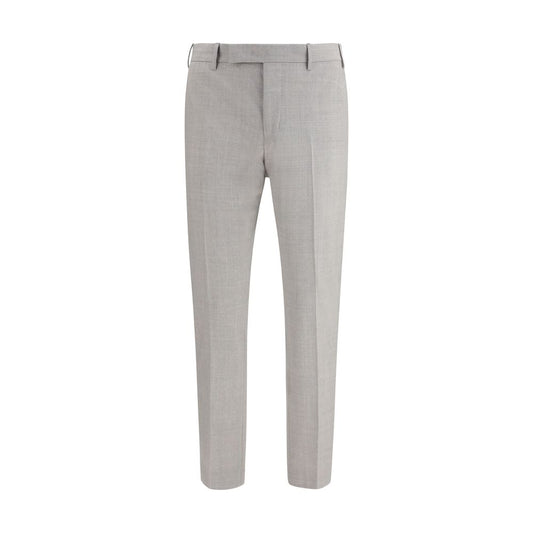 PT Torino Gray Fleece Wool Dress Pants