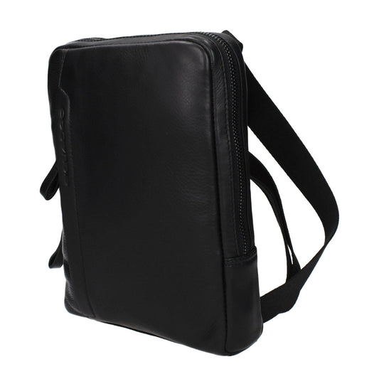 Piquadro Black Leather Crossbody Bag