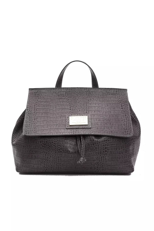 Bolso de mano Pompei Donatella de piel gris para mujer