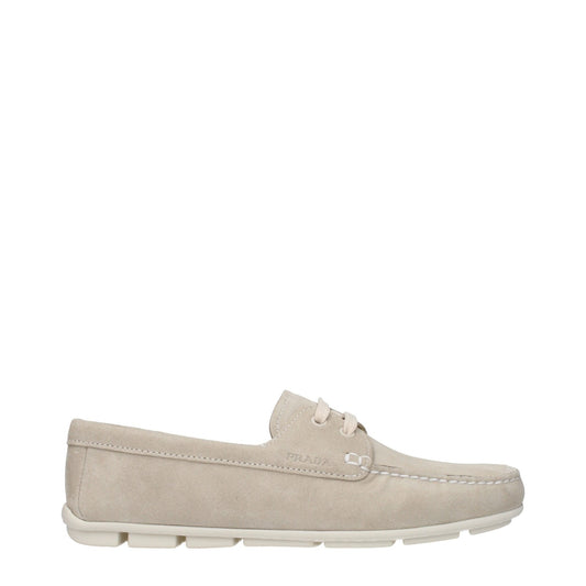 Prada Gray Leather Loafer