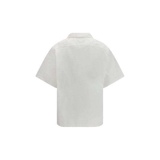 Prada White Cotton Pattern Shirt
