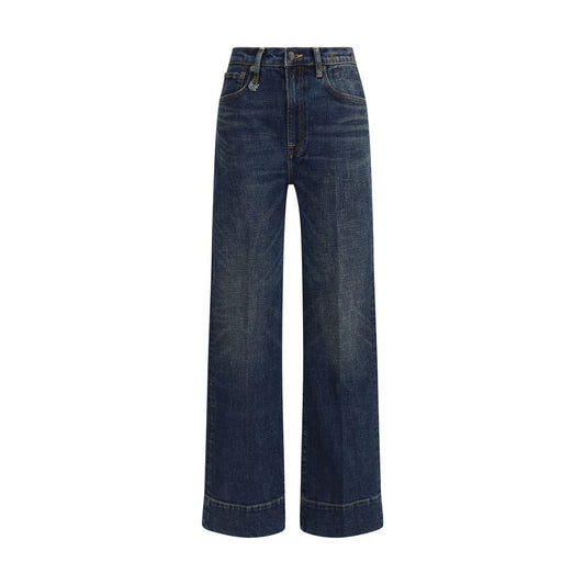 R13 Blue Cotton Straight-Leg Jeans