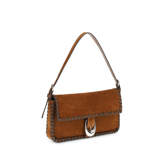 Staud Brown Calf Leather Bos Taurus Shoulder Bag
