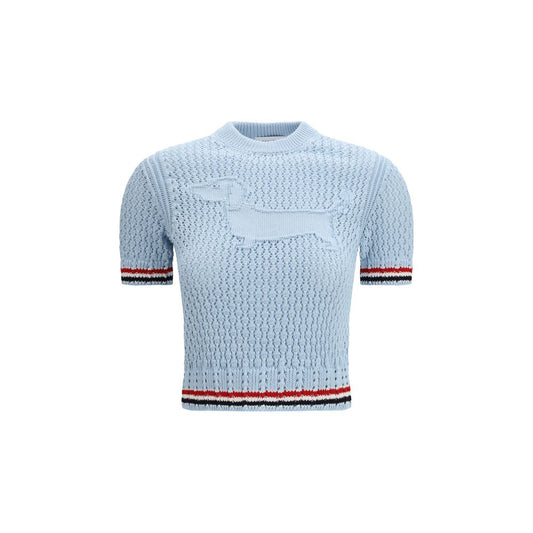 Thom Browne Blue Cotton Sweatshirt