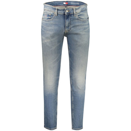 Tommy Hilfiger Blue Cotton Slim Men Jeans