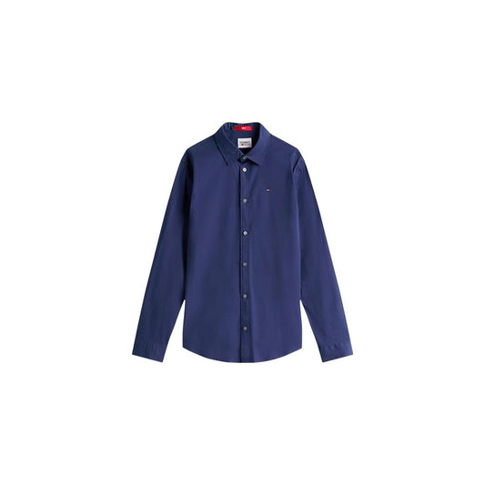 Tommy Hilfiger Jeans Blue Cotton Dress Shirt