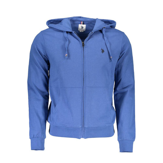 U.S. POLO ASSN. Blue Cotton Men Sweater Hoodie