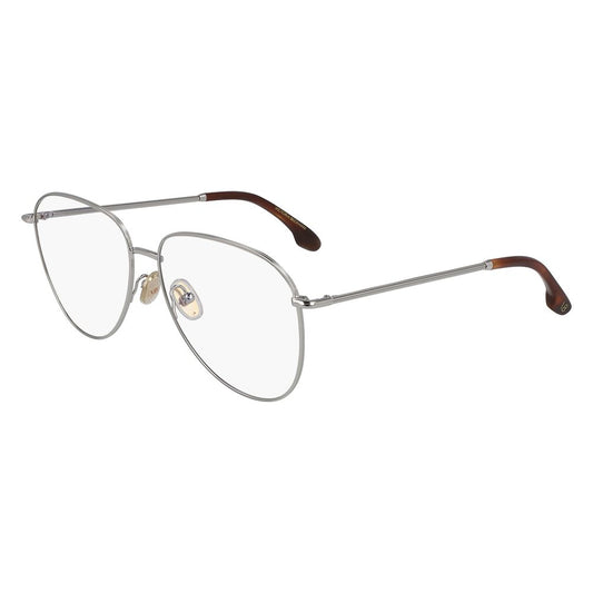 Victoria Beckham Gray Metal Glasses Frames