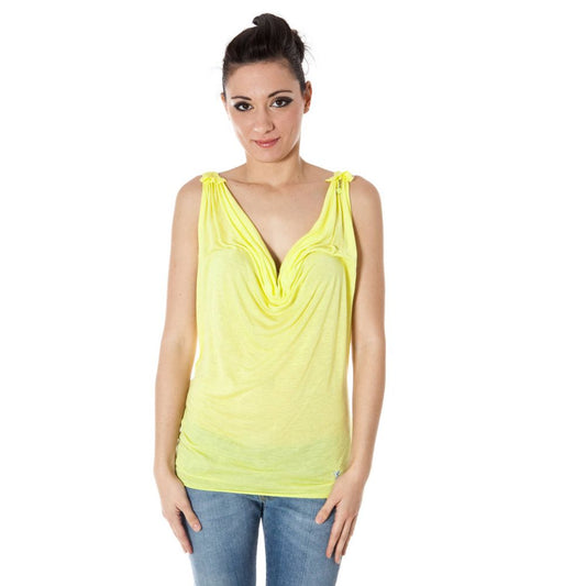 Zuelements Yellow Viscose Tops & T-Shirt