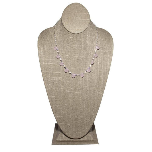 Raining Pink Chalcedony & Jasper Necklace Jewelry & Watches Grey Clymene