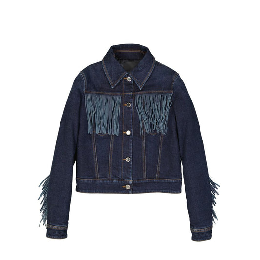 Frankie Morello Blue Cotton Denim Jacket