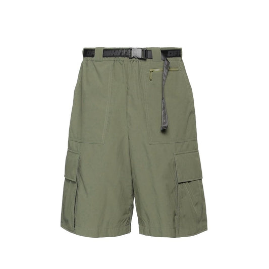 Off-White Bicolor Polyamide Cargo Shorts