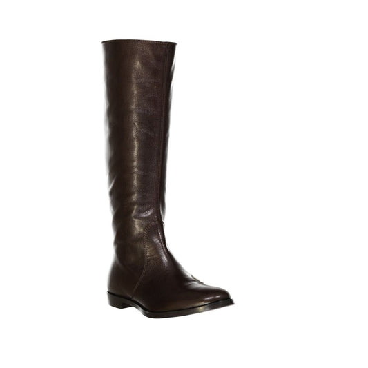 Sergio Rossi Brown Calfskin Over The Knee