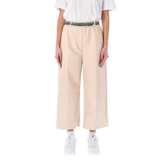 Stella McCartney Beige Viscose Cropped Pants