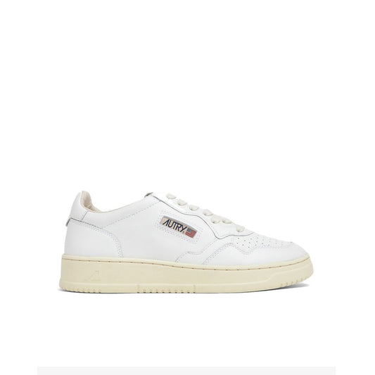 Autry White Leather Low Top Sneakers