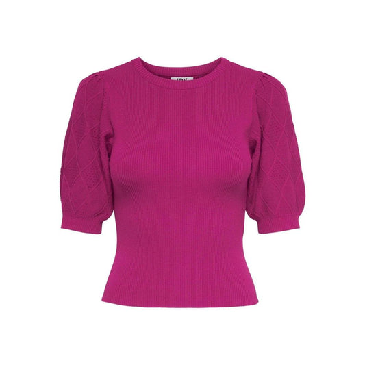 Jacqueline De Yong Fuchsia Viscose Sweatshirt
