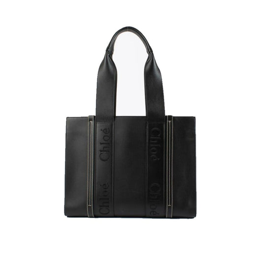 Chloé Black Leather Tote Bag
