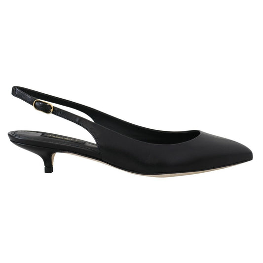 Dolce & Gabbana Black Leather High Heel Pumps