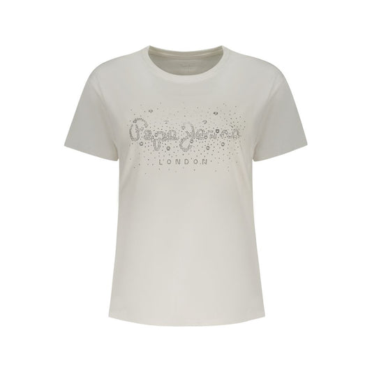 Pepe Jeans White Cotton T-Shirt