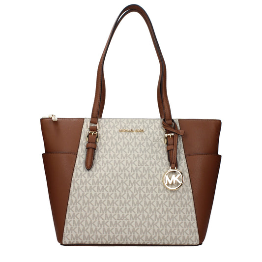 Michael Kors Beige Leather Shoulder Bag