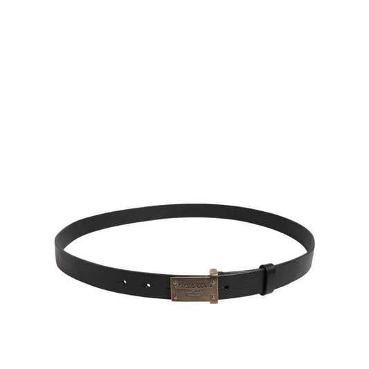 Dolce & Gabbana Black Leather Regular Belt