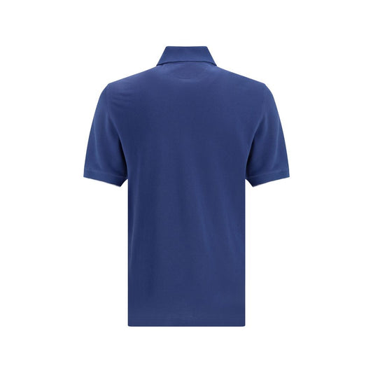 Brunello Cucinelli Blue Cotton Polo Shirt