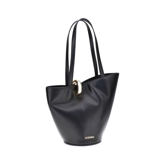 Jacquemus Black Calf Leather Bos Taurus Shoulder Bag