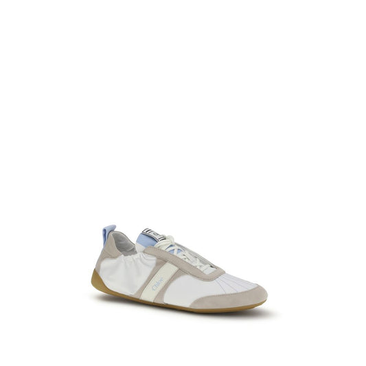 Chloé White Calf Leather Bos Taurus Athletic Sneakers